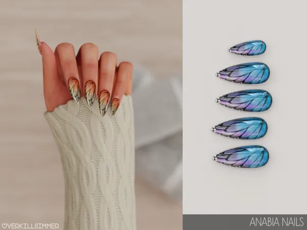 Alpha Anabia nails - The Sims 4 Custom Content