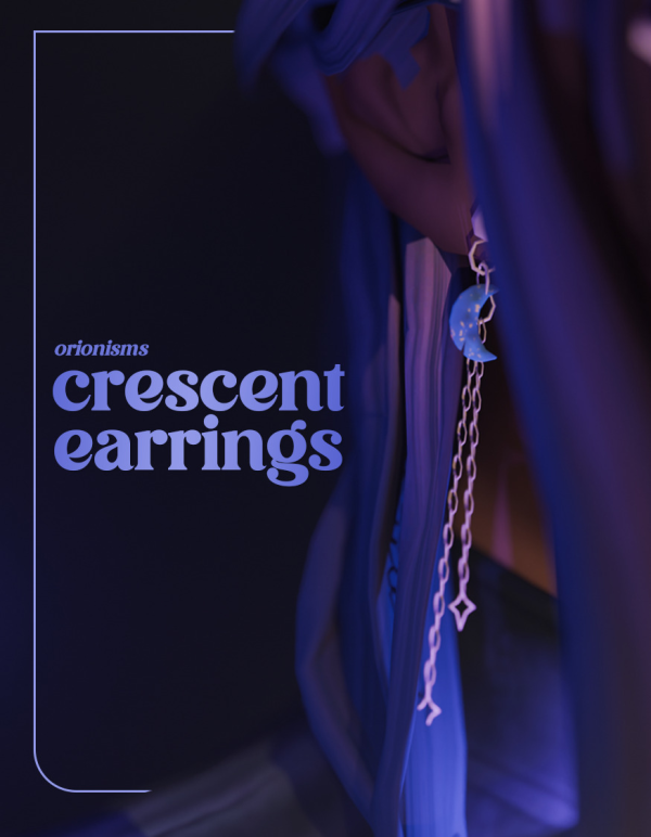 Mix crescent earrings by simsfinds - The Sims 4 Custom Content