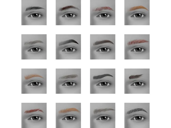 Sims 2 Alpha  CC: Suratanu2019s Eyebrows Retextured by sgthebee