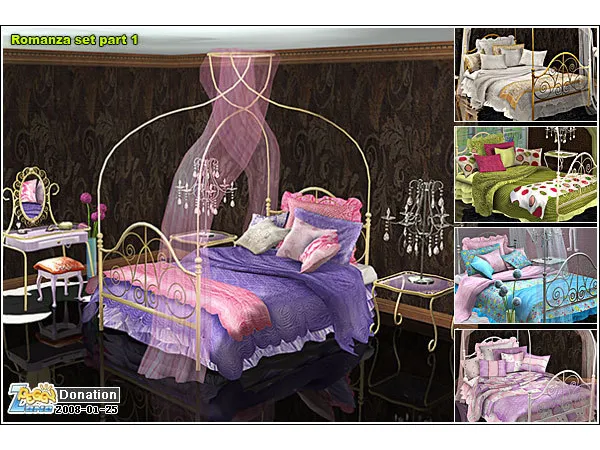 Sims 2 Alpha Bedroom Objects CC: Peggy Romanza Bedroom by sims2lostmods