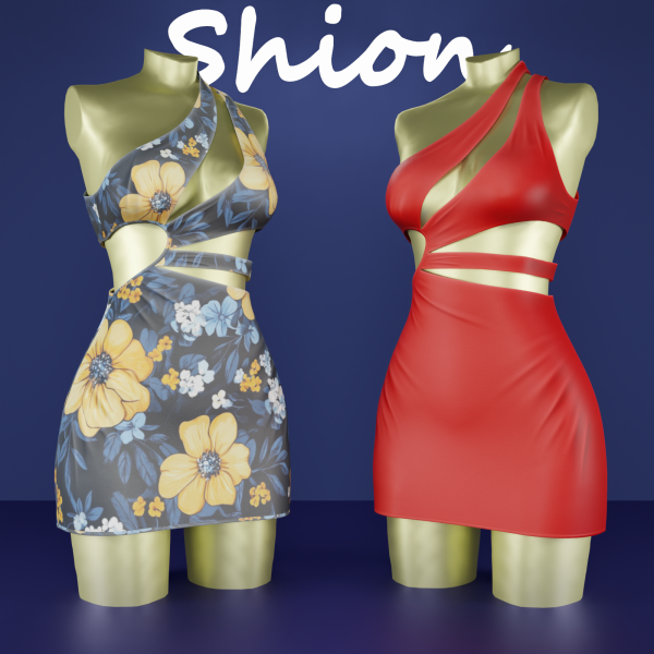 Alpha Shion Gina Dress by shion_sims - The Sims 4 Custom Content