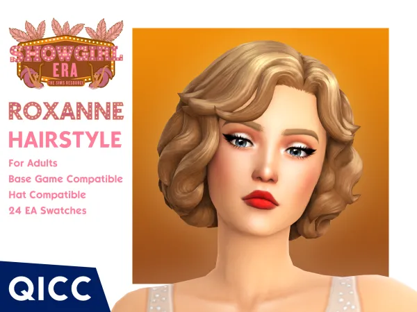 Maxis Match Roxanne Hair - The Sims 4 Custom Content