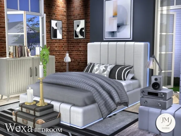 Mix wexa bedroom set - The Sims 4 Custom Content