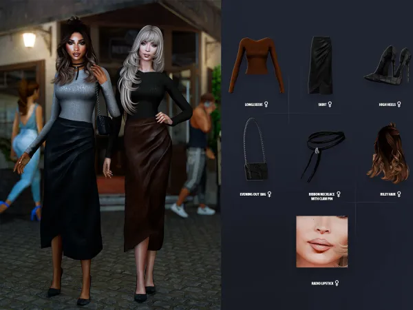 Alpha Evening Out 2 Lookbook - The Sims 4 Custom Content