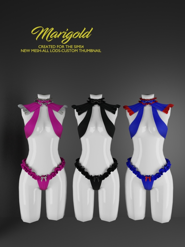 Alpha MARIGOLD TS4_LAUREN SET by marigoldsims - The Sims 4 Custom Content