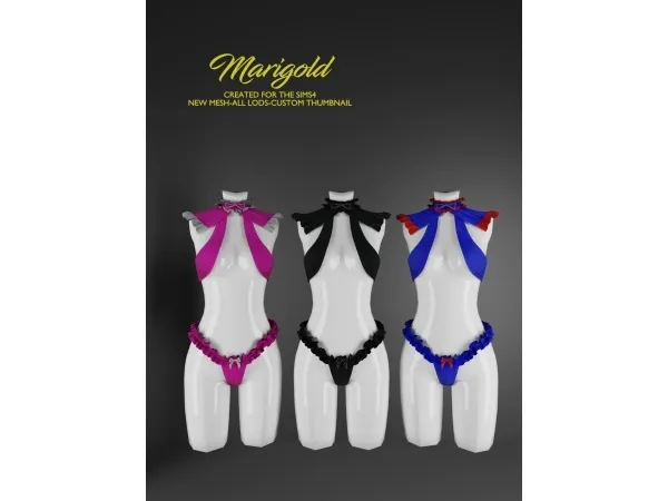 Alpha MARIGOLD TS4_LAUREN SET - The Sims 4 Custom Content