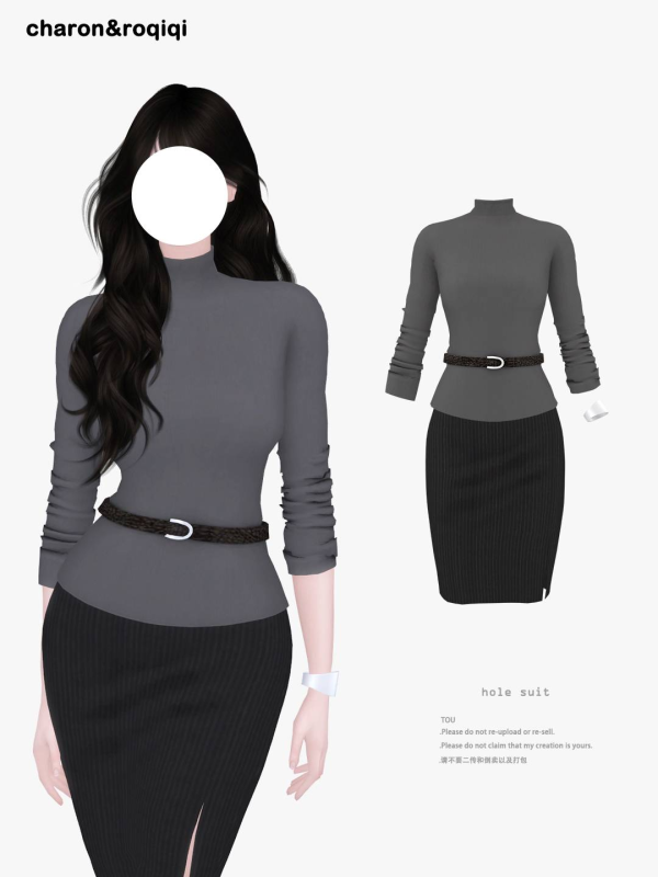 Mix [charonroqiqi]High neck base layer knitwear by simsfinds - The Sims 4 Custom Content