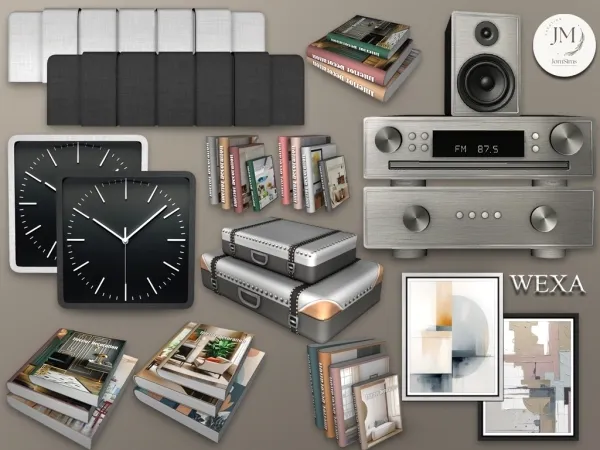 Mix Wexa bedroom set2 - The Sims 4 Custom Content