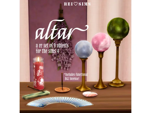 Mix altar object set by reiheartssims - The Sims 4 Custom Content