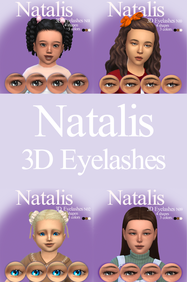 Mix 3D Eyelashes by Natalis - The Sims 4 Custom Content