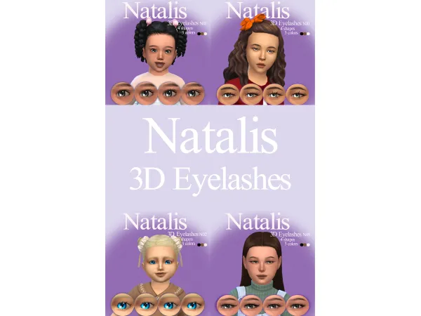 Mix 3D Eyelashes by Natalis - The Sims 4 Custom Content