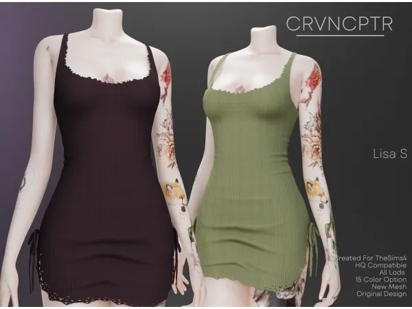 Alpha Lisa S Dress - The Sims 4 Custom Content