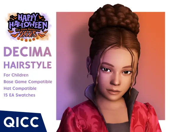 Maxis Match Decima Hair - The Sims 4 Custom Content