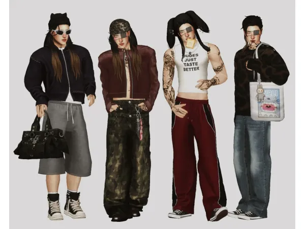 Alpha YUKI LOOKBOOK [1] by marberrysims - The Sims 4 Custom Content