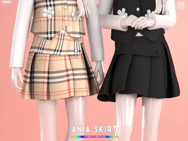 Mix Ania Child Skirt Bluerosesims by bluerose-sims - The Sims 4 custom content