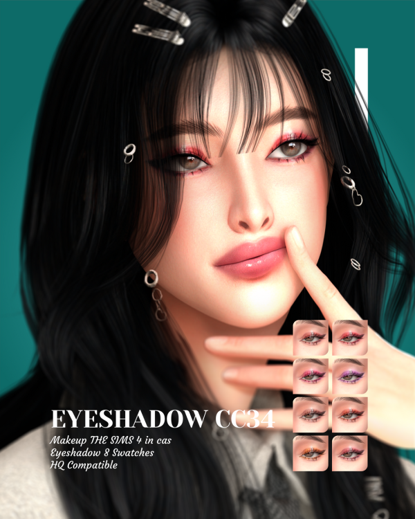 Alpha LEAN EYESHADOW CC34 by simsfinds - The Sims 4 Custom Content