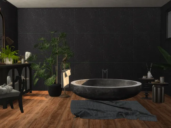 Alpha Midnight Manor Bathroom Wall Tile - The Sims 4 Custom Content