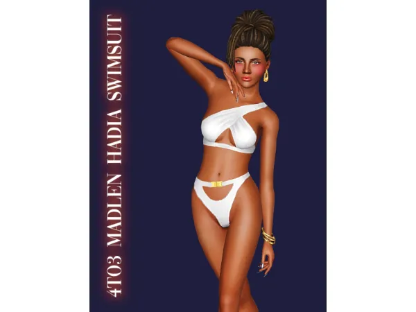 Sims 3 Alpha Female Swimwear CC: 4to3 Madlen Hadia Swimsuit by bellakenobi