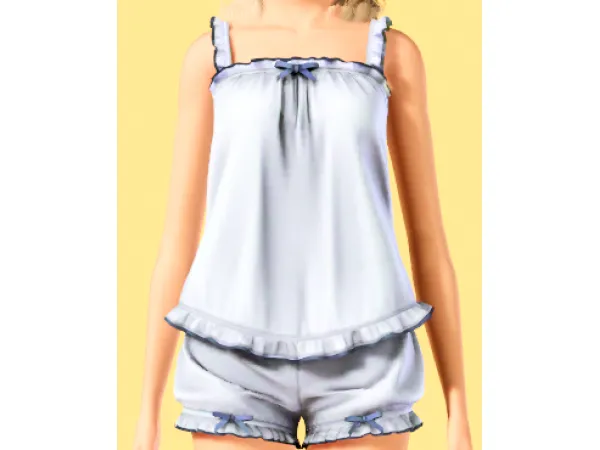 Pleasant Saturday Ruffle Pajama conversion 4t3 by pattsimsblog - The Sims 3 Custom Content