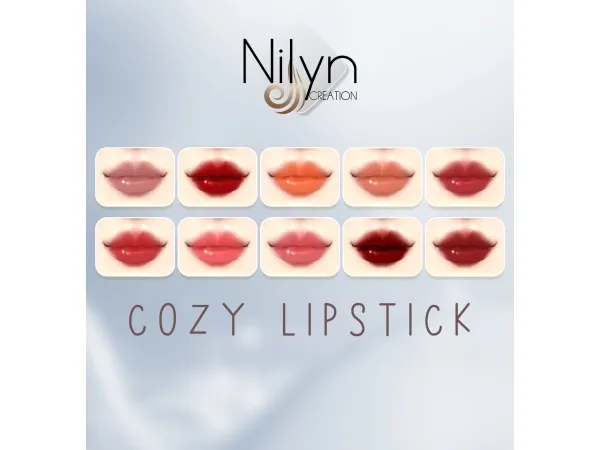 Mix NILYN COZY LIPSTICK - The Sims 4 Custom Content