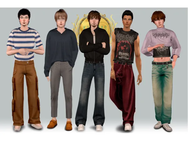 Sims 2 Alpha Male Clothes CC: Kurimas 4t2 Popurry Collection Men
