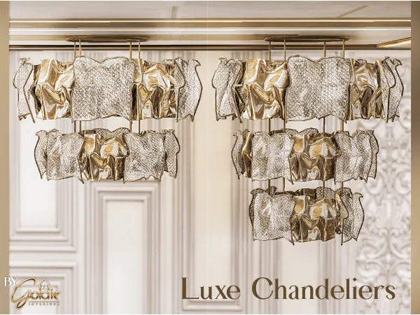 Alpha Luxe chandeliers - The Sims 4 Custom Content