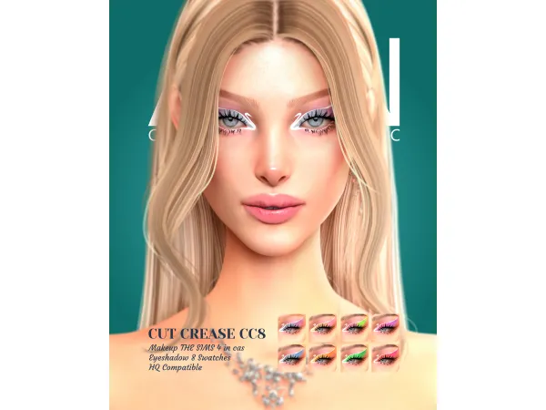 Alpha LEAN CUT CREASE CC8 - The Sims 4 Custom Content