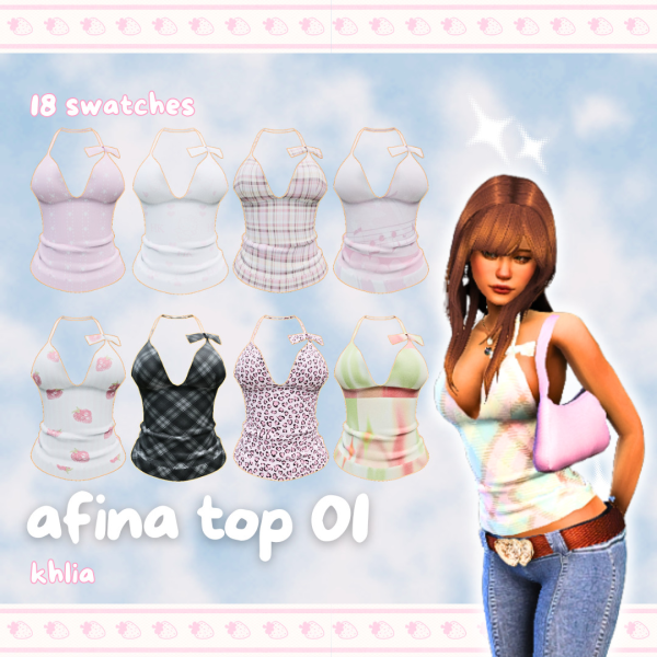 Mix afina top 01 by simsfinds - The Sims 4 Custom Content