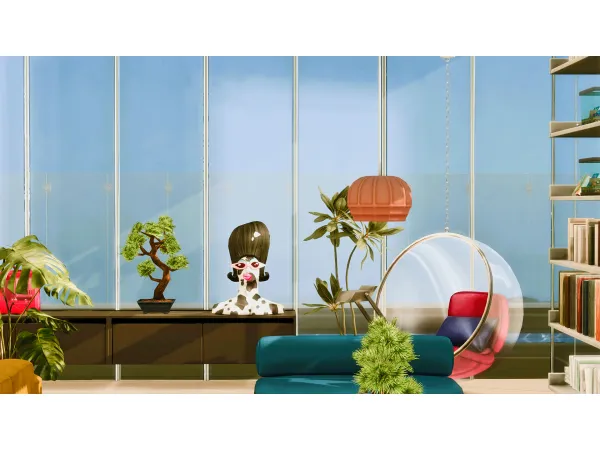 Alpha The Stargazer Penthouse by miel_ielle - The Sims 4 Custom Content