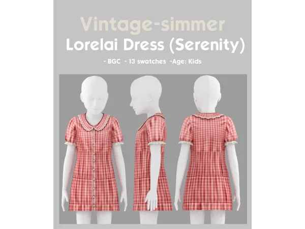 Maxis Match Lorelai Dress simmer by vintage - The Sims 4 Custom Content