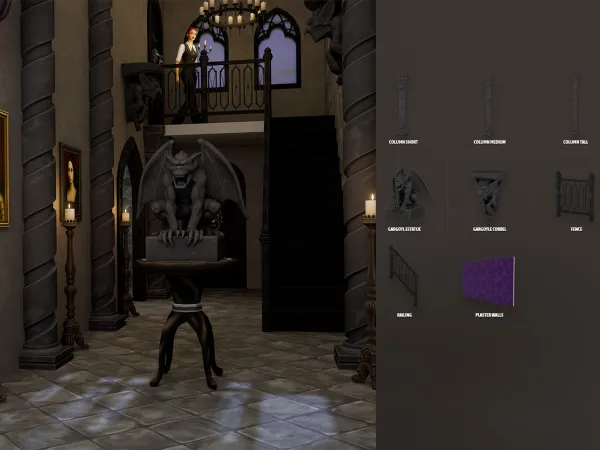 Alpha Midnight Manor Architecture Elements - The Sims 4 Custom Content