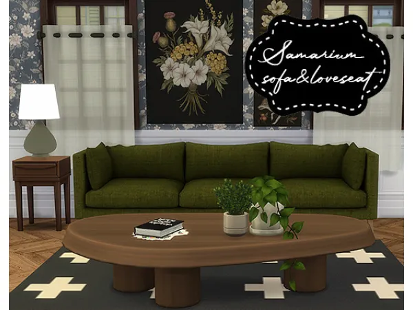 Mix Samarium sofa loveseat recolours by miras belles - The Sims 4 Custom Content