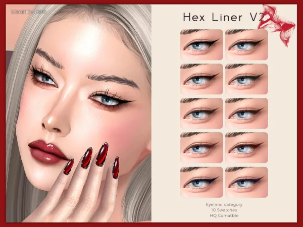 Mix LMCS Hex Liner V2 by Lisaminicatsims - The Sims 4 Custom Content
