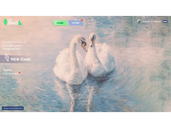 Mix Main Menu Override Ethereal Menu by nuvolasimss - The Sims 4 Custom Content