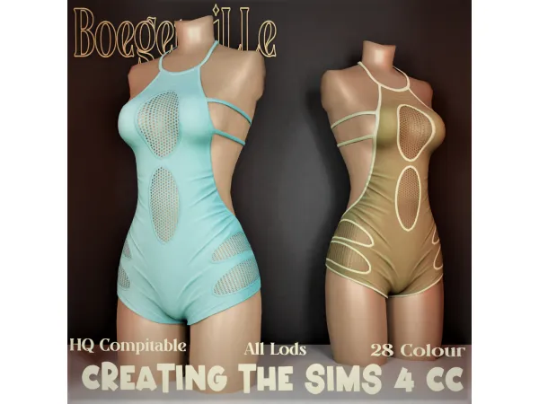 Alpha Boe_Jumpsuit by BabyFee - The Sims 4 Custom Content