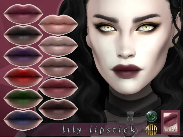Mix Lily Lipstick (Midnight Manor) - The Sims 4 Custom Content