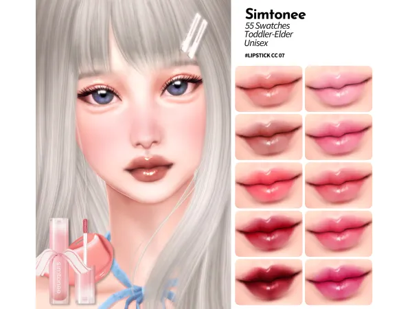 Mix Simtonee Lipstick 07 - The Sims 4 Custom Content