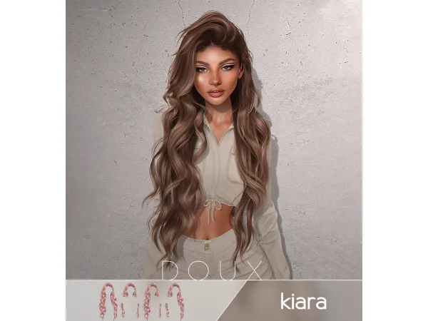 Alpha Doux Kiara Hairstyle - The Sims 4 Custom Content