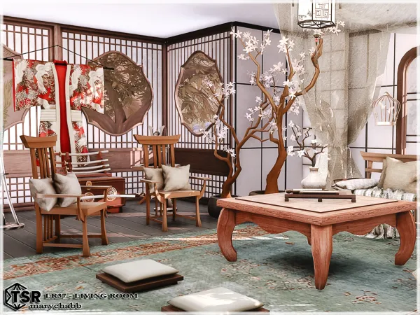 Mix LR37 Living Room - The Sims 4 Custom Content