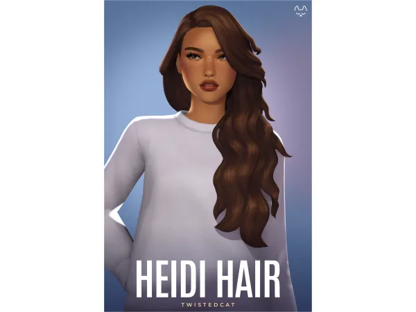 Maxis Match Heidi Hair by TwistedCat - The Sims 4 Custom Content
