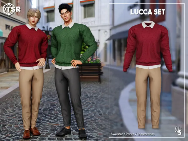 Alpha Lucca Clothing Set - The Sims 4 Custom Content