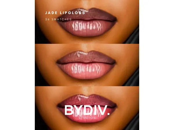 Alpha JADE LIPGLOSS by bydiv - The Sims 4 Custom Content