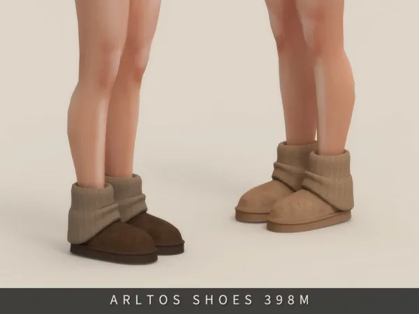 Mix Platform winter boots Male by Arltos - The Sims 4 Custom Content