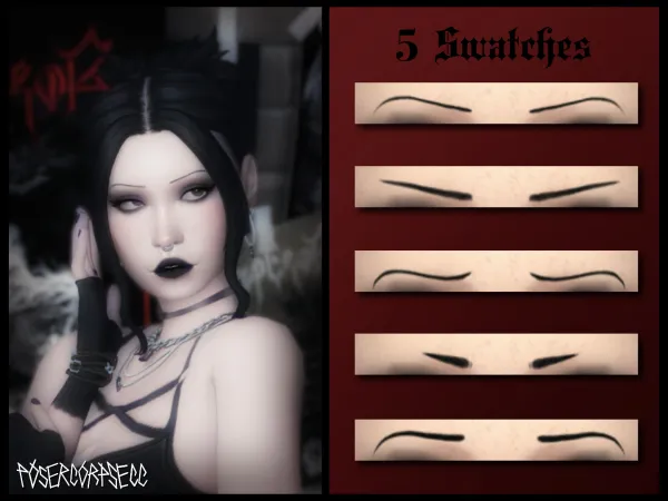 Maxis Match ATHENA Eyebrows by posercorpsecc - The Sims 4 Custom Content