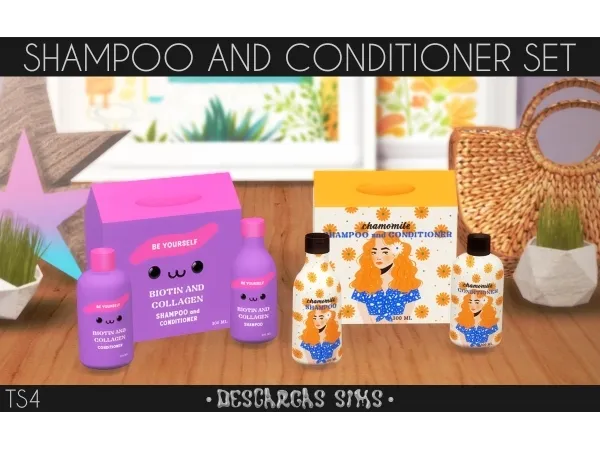 Alpha Shampoo And Conditioner Set - The Sims 4 Custom Content