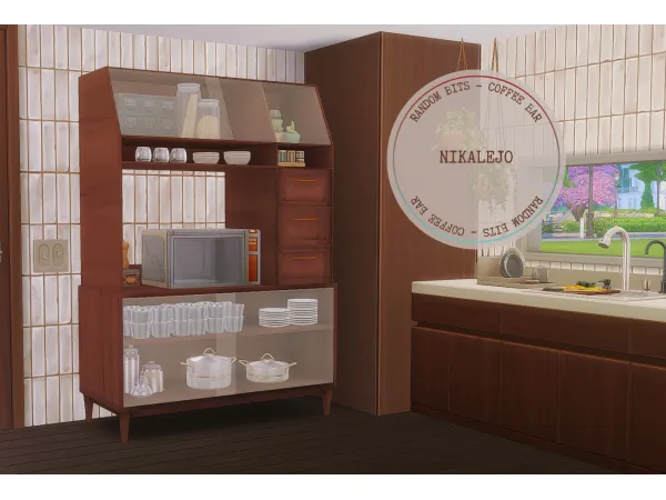 Mix Random Bits Coffee Bar by nikalejo - The Sims 4 Custom Content