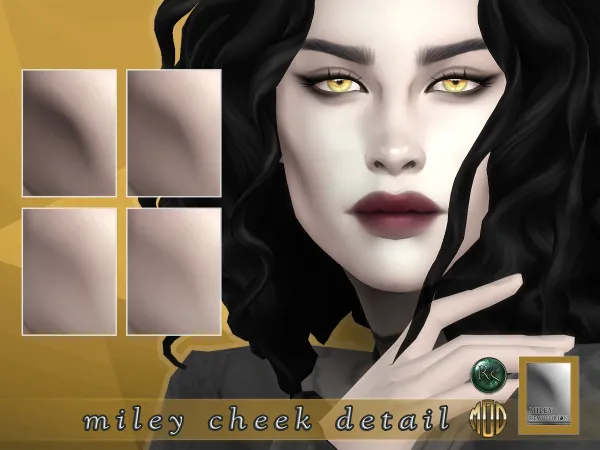 Mix Miley Cheeks Detail (MidnightManor) - The Sims 4 Custom Content