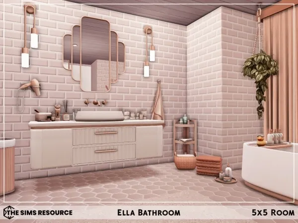 Mix Ella Bathroom - The Sims 4 Custom Content