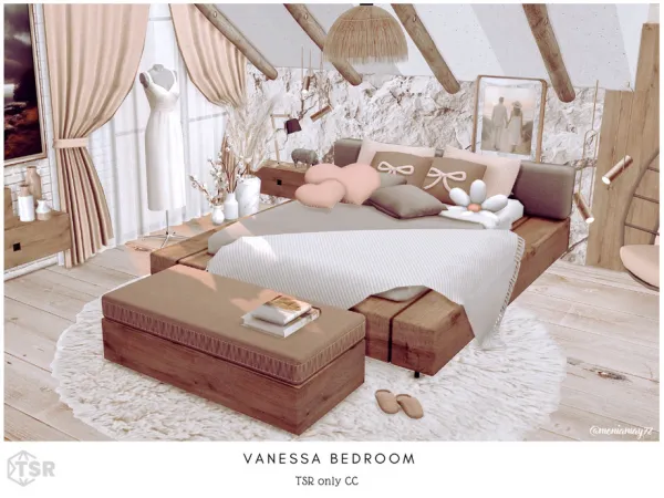 Maxis Match Vanessa Bedroom by Moniamay72 - The Sims 4 Custom Content