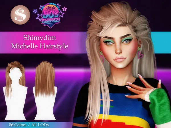 Alpha Shimydim Michelle Hairstyle - The Sims 4 Custom Content